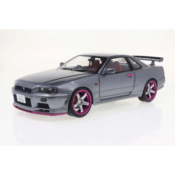 Solido 1999 Nissan Skyline GTR R 34 Grey 1/18 scale diecast model car