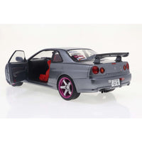 Solido 1999 Nissan Skyline GTR R 34 Grey 1/18 scale diecast model car