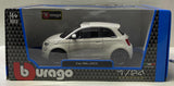 Bburago 2023 Fiat 500E White car 1/24 scale model car