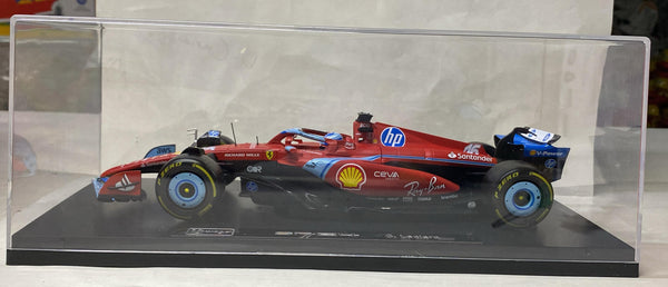 Bburago 2024 F1 Ferrari Deluxe SF24-#16 Charles Leclerc Signature Model 1/18 car