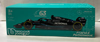 Bburago MERCEDES AMG PETRONAS 2023 F1 W14 E Performance no 63 George Russel 1/24