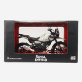 Royal Enfield New Himalayan scale model bike 1/12 by Maisto White