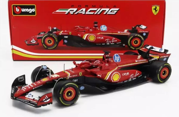 Bburago 2024 F1 Ferrari SF24 Ferrari Racing Team #16 Racing C Leclerc car 1/18