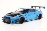 Solido 2024 Nissan GTR R35 with Liberty Walk Body Kit 2.0 Blue 1/18 scale diecast model car