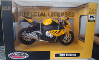 BMW S1000 RR bike Diecast model Yellow 1/12 scale miniature Bike model by Metal Speed ZONE MSZ