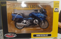 BMW R 1250 RT bike Diecast model Blue 1/18 scale miniature Bike model by Metal Speed ZONE