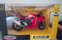 Suzuki GSX-R1000 bike Diecast model red 1/12 scale miniature Bike model by Metal Speed ZONE MSZ