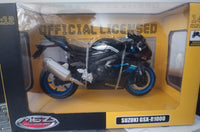 Suzuki GSX-R1000 bike Diecast model black 1/12 scale miniature Bike model by Metal Speed ZONE MSZ