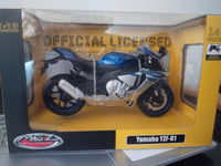 Yamaha YZF R1 bike Diecast model Blue 1/12 scale miniature Bike model by Metal Speed ZONE MSZ